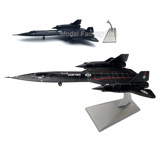 Diecast Metal 1:144 Scale SR-71 Fighter Jet SR71 Blackbird Airplane Alloy Plane Aircraft Model Toy For Collection or Gift