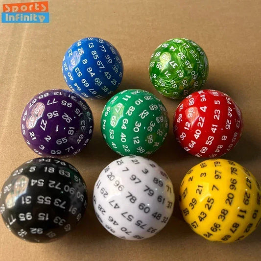 1pc 100 Face Dice D100 | Ball Multicolor Digital Dice for DND TRPG RPG Cthulhu Gaming Running Table Board Games D100 Number Dice